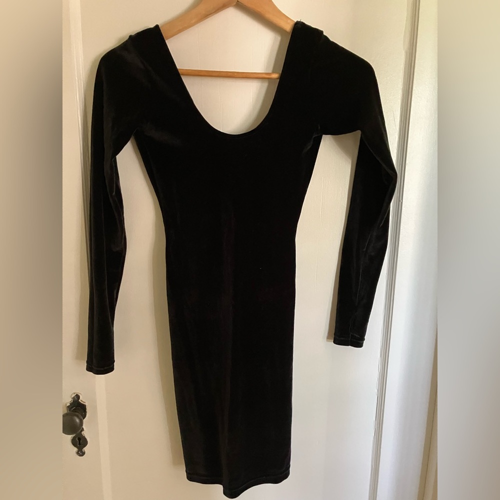 American Apparel Velvet body dress. Size: XS Color: Black